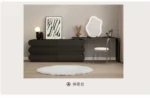 6-Drawer Wooden Dresser with Mirror and Jewelry Box - Modern Vanity Table for Bedroom – top view