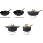 16PCS Pots and Pans Set Non Stick Cookware Set Nonstick with Cooking Set for Home Kitchen Cooking Durable Aluminum Construction - Image 2