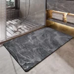 Stone Texture Diatomite Bath Mat Fast-Drying Water-Absorbent Rug for Bathroom Home Use – side view
