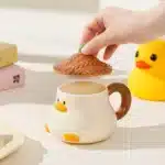 Cartoon Duck Mug Underglaze Color Mug Original Coffee Cups Ceramic Cup Drinkware Cute Mugs Cup for Tea Personalized Gift