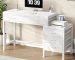 JHK 51IN Computer Desk with 5 Drawers Small Office Desk Computer Table with Printer Stand and Storage for Studying Writing