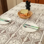 Rectangular Hollow Out Knitted Tablecloth Rural Retro Cotton Thread Crochet Dining Table Cover Lace Tea Table Cloth Table