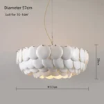 Nordic Ceramic Chandelier Luxury Led Pendant for Living Room Atmosphere Lamp Restaurant Ceiling Light Decor Lámpara De Techo