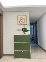 Sideboard Storage Cabinets Modular Combination Metal Frame for Living Room Office Drawers Customizable Large Storage Olive Green - Image 43