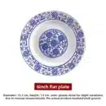 Chinese Sle Cerc Blue And White Dinnerware Set Thiened Bone Bowl Plate Tea Cup Spoon Four-Piece Table Setting – base detail