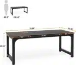 Tribesigns Modern Computer Desk Large Office Desk Computer Table Study Writing Desk Workstation for Home Office – top view
