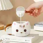Creative 3D Embossed Ceramic Cat Teamug Office Cute Animal Ceramic Coffee Mug 430ml Milk Drink Cup Drinkware Home Decoration