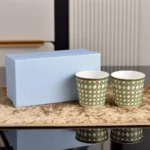 Crystal Swan Espresso Cup and Saucer Tea Set High Value Gift Box for Housewarming Present Luxury Tableware Cups and Mugs