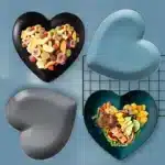 Creative Heart Ceramic Dinner Cooking Dishes Home Barbecue Salad Plate Oven Dessert Cake Plate Hotel Restaurant Tableware
