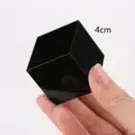 Natural Black Obsidian Cube Hexahedron Crystal Stone Meditation Yoga Balancing Desktop Paperweight Home Office Decor – top