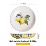 Creative Lemon Plate Ceramic Fruit Dish Ins Style Home Dining Thai Restaurant Tableware – in a cozy room setting