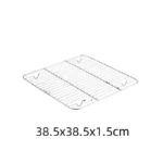 Golden Square Stainless Steel Food Service Tray plate set Nonstick Bakeware Fruit Cookie Bread Plate Kitchen Storage Container - Image 12