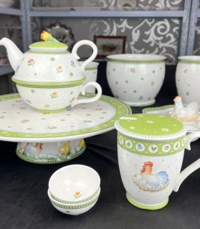 German tableware Easter series hen soup flat salad plate