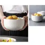 Nordic Ceramic Tableware Matte Glazed Japanese Style Ins Style Dishes Sets Salad Soup Bowl Flat Plate Dinnerware Dinner Set