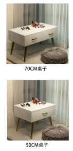 Goldoma modern Morocco dressing table with jewelry storage - minimalist makeup shelf and ornament organizer for bedroom