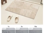 Bathroom Carpet Non-slip Strong Absorbent Floor Mats Home Decor Beige Stripes Bath Mat Toilet Entrance Area Rug Alfombra De