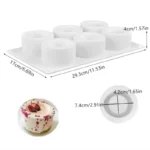 Silicone Pudding Cup Mold Chocolate Mousse and Cake Decorating Tools Bakeware Dish Muffin Pan Non-Stick Baking Supplies - Image 8