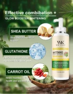 WK JALY Glow Booster Whitening Body Lotion, With Glutathione, Remove Dark Spots, Melanin, Even Skin Tone Cream for All Skin
