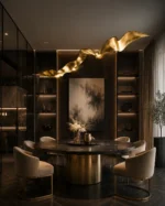 Designer Golden Angel Eyes Chandelier Handmade Metal LED Pendant Lamp Dimmable Luxury Lighting for High-End Residential