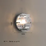 Amber / Gray Ice Slice LED Glass Ceiling Lights Bedroom Hallway Ideal Lampara Techo Ceiling Chandelier Novel Modern Luminaire