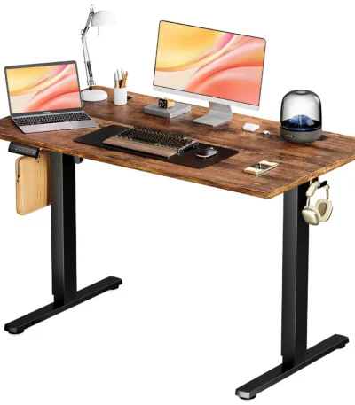 JHK Electric Standing Computer Desk Height Adjustable Workstation Ergonomic Work Table with Metal Frame For Home Office