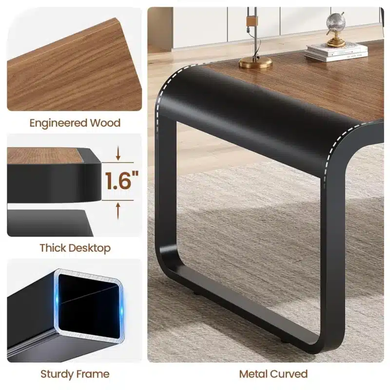 70.9" Executive Desk, Large Computer Desk with Drawers and Lateral File Cabinet, Office Desk with Removable, Customized – in
