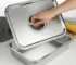 304 stainless steel plate tray rectangular square oven tray baking pot dish deep Japanese barbecue bbq cafeteria Storage