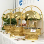 1 pcs Other Hotel Luxury Gold Chafing Dish Buffet Set 8L Hanging Serving Dishes Food Warmer Chaffing Dishes for Catering - Image 2