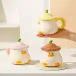 Cartoon Duck Mug Underglaze Color Mug Original Coffee Cups Ceramic Cup Drinkware Cute Mugs Cup for Tea Personalized Gift