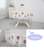PVC Hotel Waterproof and Oil Proof Large Round Tablecloth Hotel Plastic Round Table Cloth Wash Free and Scald Proof Table