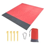 2022 Oversized Beach Towel Mat Sand Free Beach Wind Proof Waterproof Picnic Blankets Beach Mat Oversized Pocket Picnic 4 Anchor - Image 25