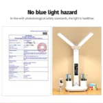 LED Desk Lamp,Multifunction Table Lamp with Calendar USB Touch Night Light with Pen Holder for Bedroom Reading Lamp de
