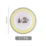 Nordic retro European tableware porcelain plates cups saucers pots high-end luxury sets creative home gifts – in a cozy room