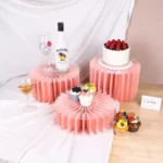 5pcs Buffet Riser Dessert Table Display Set White Cardboard Display Stands for Party Birthday Drink Collectibles Jewelry Show - Image 2
