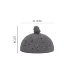 Black Cement Tableware Dinner Plate stone Sashimi sushi Disc Dry Ice Tray Plate Dessert Plates Dim Sum Dish Steak Plates