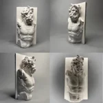 Miniature Roman Mythology Plaster Statue, European Art Ornament, Retro Sculpture, Home Interior Decor, Office Decor – styled