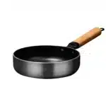 24/26/28 cm xNon-stick Flat-bottomed Frying Pan Cast Iron Egg Steak Frying Pans Kitchen Cookware Anti-scald Handle Cooking