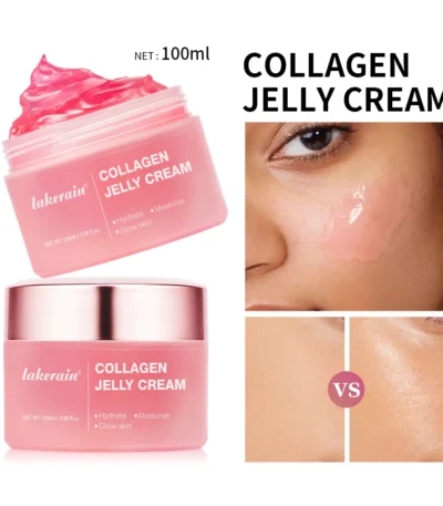 Goldoma Anti Aging Collagen Face Cream 100ml jar on white surface, front angle with label visible.