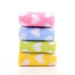 1Pcs 25x25cm Love Heart Cotton Children Kids Bathroom Small Square Face Towel Water Absorbent Soft Cloth - Image 10