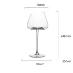4/2/1Pc High-end Long Stem Goblet Red Wine Glass Cup Kitchen Tool Champagne Glass Bordeaux Burgundy Wedding Party Gift