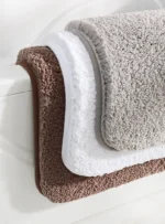 Super thick chenille absorbent door mat in 50x80cm size on a wooden floor