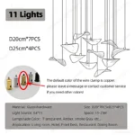 2026 New French Clear Glass Lustre Chandelier, Custom Hardware Pendant Lamp for Duplex Stairwell, Elegant Light for Ceilings