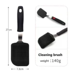 Goldoma high heat resistant spatula in use on a non-stick frying pan