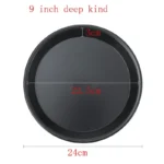 6 to 12inch Premium Non-Stick Pizza Pan Bakeware Carbon Steel Pizza Plate Round Deep Dish Pizza Pan Tray Mold Mould Baking Tools - Image 9
