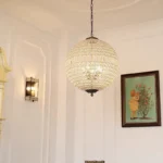 Vintage Crystal Pendant Light Luxury Copper Chandelier for Living Room Villa Dining Room Home Decoration Hanging Lamp