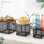 Dessert rack Buffet table Food display rack Cake tray table Buffet and tea break Cake stand cake display stand Dishes Plates - Image 32