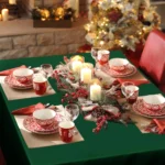 Tablecloth Polyester Washable Table Cover Pure Color Tablecloths for Rectangle Table Baby Shower Kitchen Party Wedding