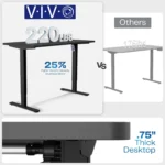 Electric 60 x 30 in Standing Adjustable Gaming Desk with Hidden Cable Trays, Full-Size Mouse Pad, Holds 220 lbs,, Customized