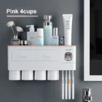 Magnetic Adsorption Inverted Toothbrush Holder 2 Automatic Toothpaste Squeezer Dispenser Storage Rack Bathroom Accessories