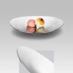 Tableware Dish Food Plates Fruit Bowl Stainless Steel Tray for Kitchen Home Decora Living Room Dinner Table Scandinavian